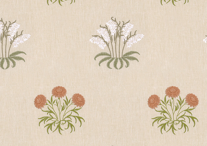 William Morris Lily Flower Embroidery, Nettle - Roman Blind - Image 7